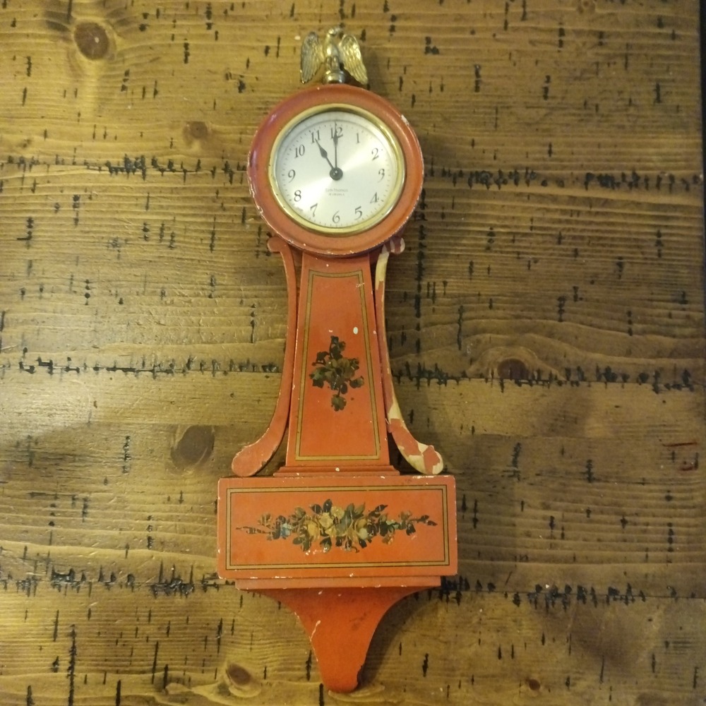 Vintage Seth Thomas Redress Banjo Wall Clock Eagle Top USA Parts Repair